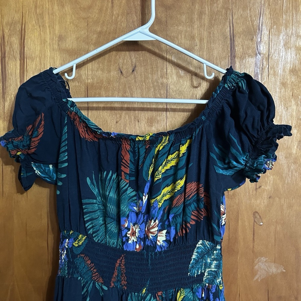 Patrons Of Peace Dress Womens Sm Floral Smocked Off Shoulder Maxi Anthropologie